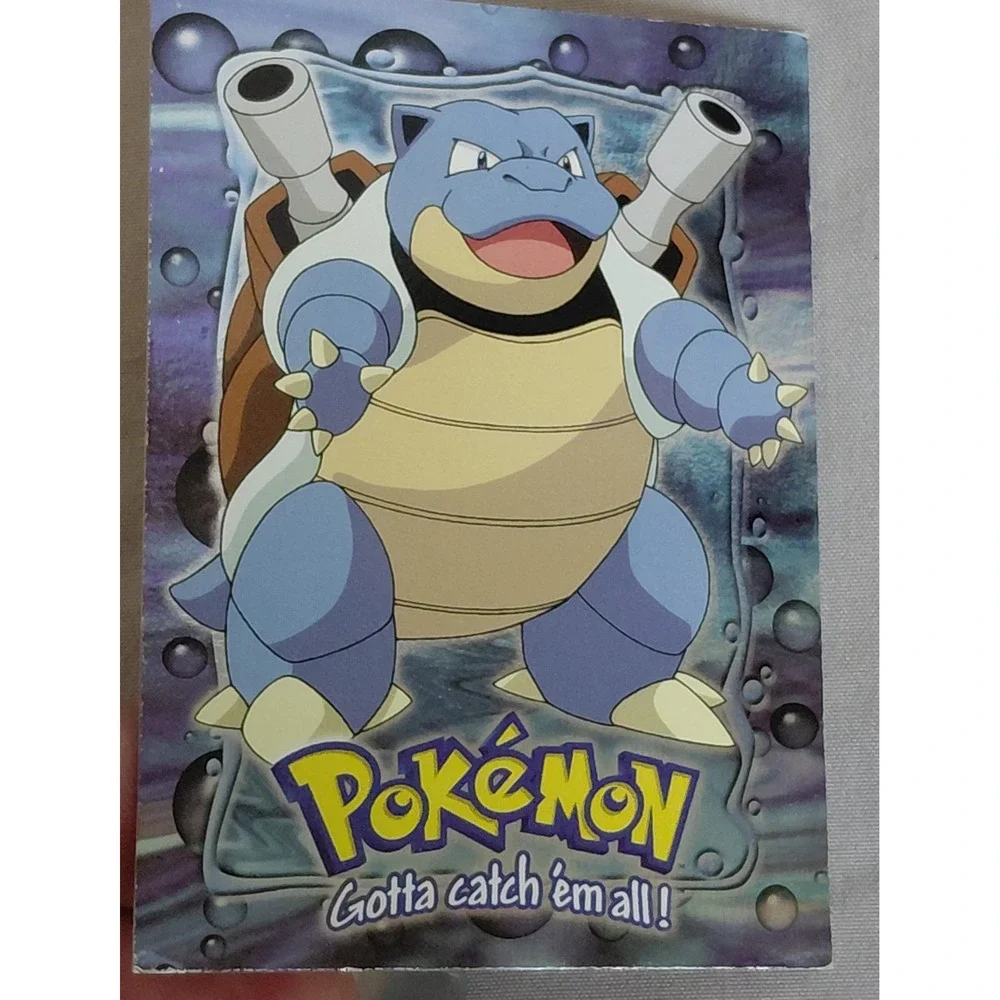 1999 Topps Pokemon Blastoise E9 Rainbow Holo Foil Blue Logo Movie Evolution